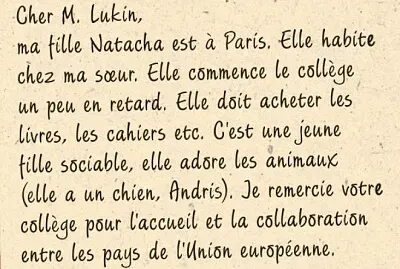 la lettre mystérieuse