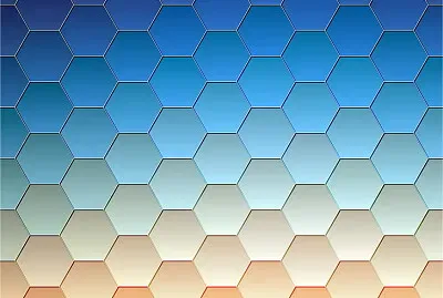 פאזל של blue and yellow honeycomb