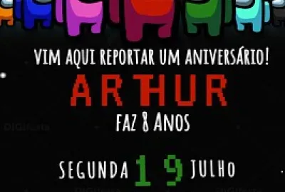 CONVITE ANIVERSÁRIO ARTHUR jigsaw puzzle