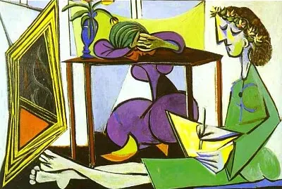PABLO PICASSO Interior com Garota desenhando 1935