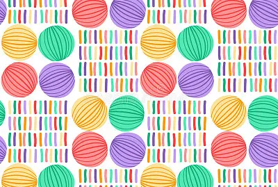 colorful Circles And Stripes
