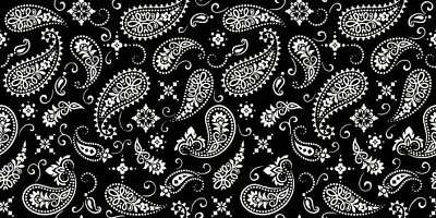 Black   White Paisley Pattern