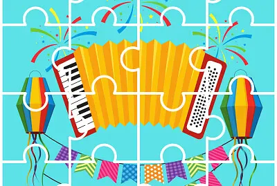 Quebra cabeça junino