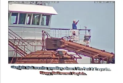 Captain Bob 's goodbye aboard the PRT