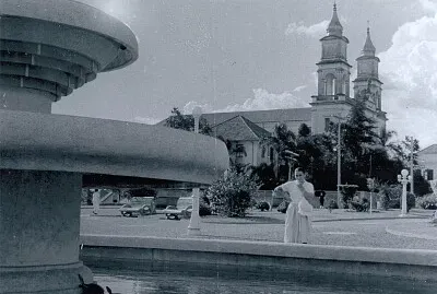 Praça da Bandeira em 1956. Canto esquerdo vê-se o