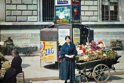 Flower vendor Paris 1914 autochrome