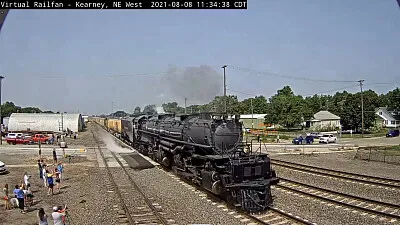 steam engine  "UP-4014 " passing Kearney,NE/USA west