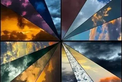 Diferentes colores en el cielo