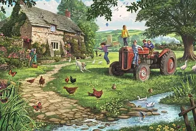 Petits enfants a la campagne