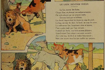 Fable de La Fontaine : Le lion devenu vieux