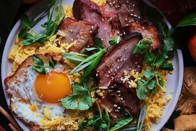 Char Siu with Golden Rice