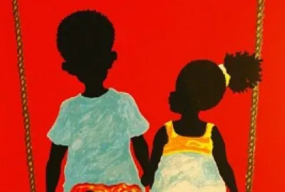 Arte Africana - imagem de crianças