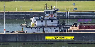 towboat  "Miss Kate " upbound from Stratton Lock, Ohio River 09-2021