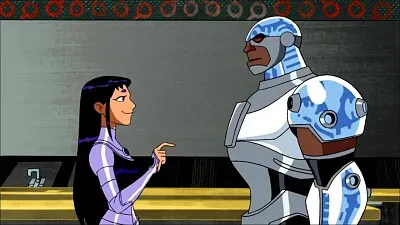 blakfire conoce a cyborg los jovenes titanes