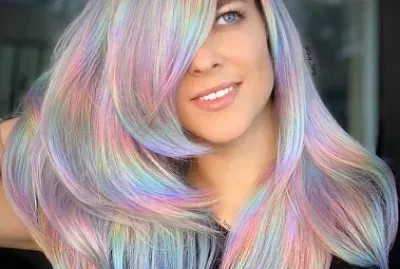 Rainbow pastel hair