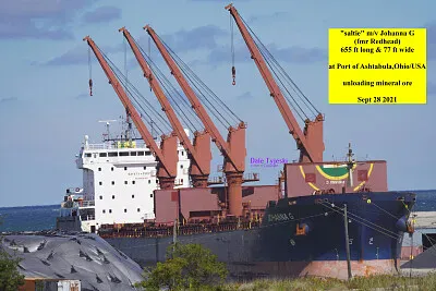  "saltie  " Johanna G (frmr Redhead) unloading, Ashtabula,Oh Lake Erie