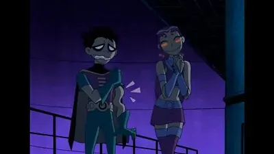starfire golpeo a robin los jovenes titanes