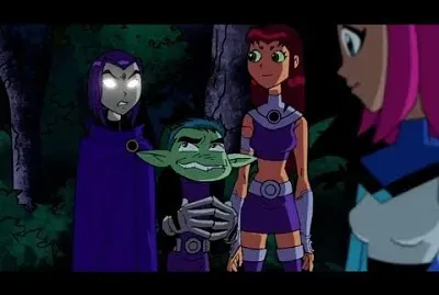 raven se enoja con chico bestia los jovenes titanes