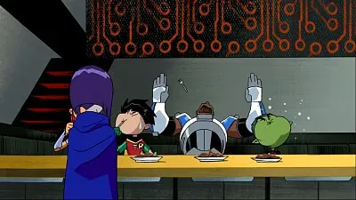 cyborg se desmaya los jovenes titanes