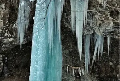Frozen waterfall