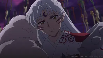sesshomaru mira a sus hijas hanyo no yashahime