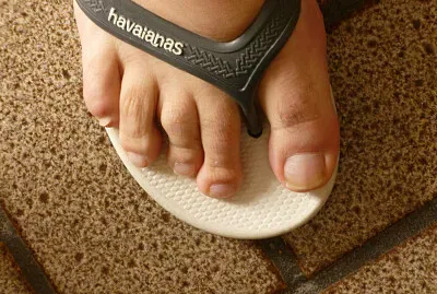 Foot into Flip Flop