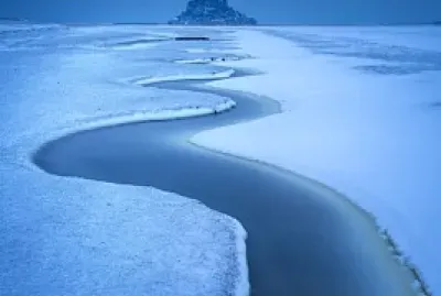 Mont St Michel enneigé