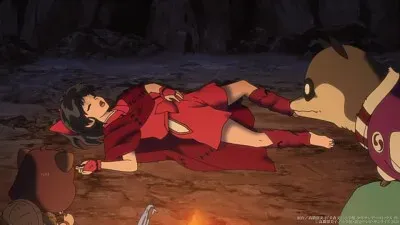 moroha esta durmiendo hanyo no yashahime