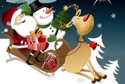 santa and rodolphe jigsaw puzzle