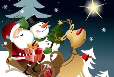 santa and rodolphe jigsaw puzzle