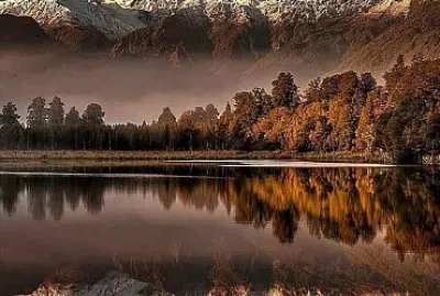 Lago Matheson-Nueva Zelanda jigsaw puzzle