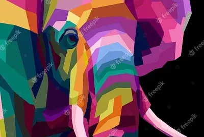 Elefante colorido