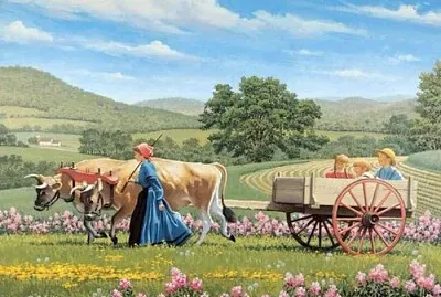 歐洲田園風光油畫