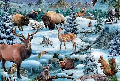 動物風景油畫 jigsaw puzzle