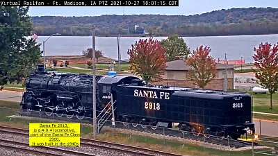 Santa Fe #2913 is a 4-8-4 locomotive