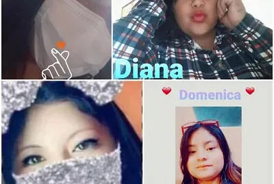 mis primas, yo y  mi tia