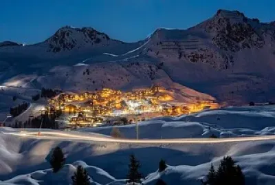 La Plagne soir de pleine lune