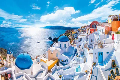藍白風情的聖托里尼