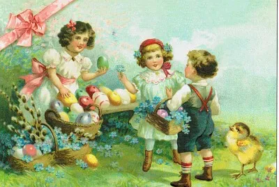 פאזל של Oeufs et myosotis