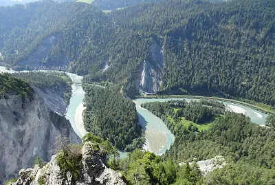 Blick von Pons in die Rheinschlucht