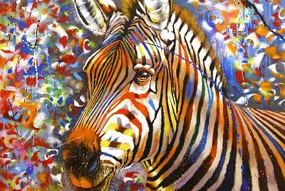 Zebre en couleurs