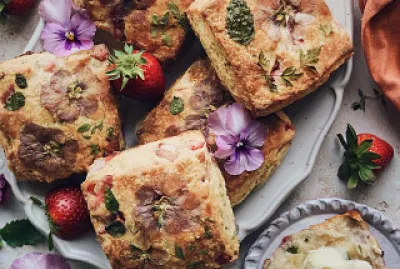 Strawberry Herb Biscuits