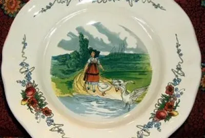 Assiette gardienne d 'oie