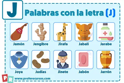 palabras con j