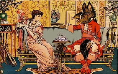 פאזל של  "La bella y la bestia   " Ilustración de Walter Crane y Edmund Evans