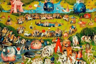 Panel central de  "El Jardín de las Delicias "