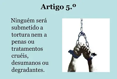 פאזל של Artigo 5 da Declaração Universal dos Direitos Hum