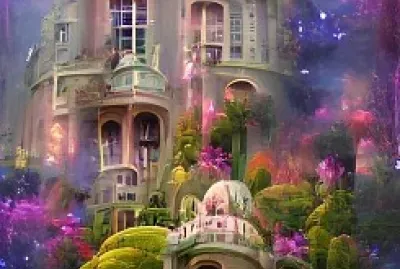 castillo verde y rosa jigsaw puzzle
