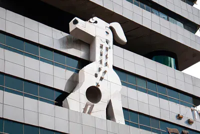 Building in a Shape of Dog with Music