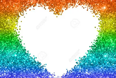 CORAZON ARCOIRIS BRILLO